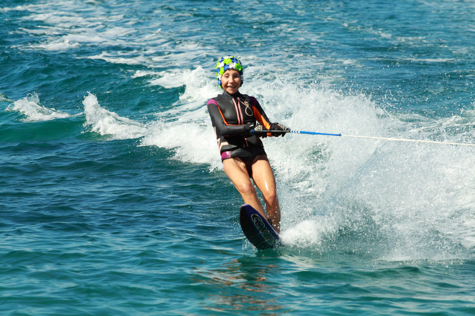 Veroique-portrait-water-ski-belles-rives-cap-dantibes